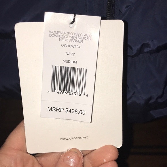 NWT Orobos Signature Blue Quilted Down Jacket - Picture 6 of 8